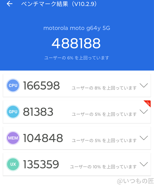 moto-g64-5g-antutu3 | モバイル比較レビュー.jp moto-g64-5g ベンチマーク Antutu AnTuTu Benchmark V10 計測結果