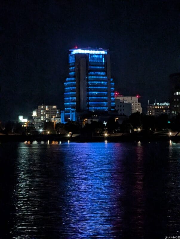 Google Pixel 9 Pro XL カメラ Google Pixel 9 Pro XL の通常モードでズーム撮影した夜景写真