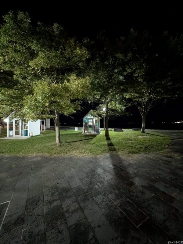 google pixel 9 pro fold の通常モードでズーム撮影した夜景写真 | モバイル比較レビュー.jp Google Pixel 9 Pro Fold カメラ Google Pixel 9 Pro Foldの通常モードでズーム撮影した夜景写真