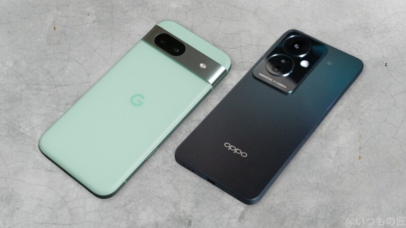 pixel8aとreno11a