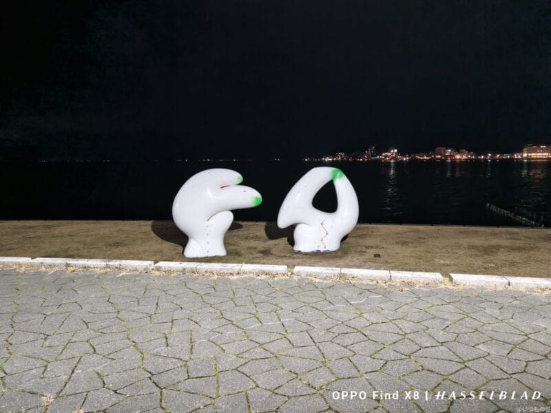 oppo find x8でズーム撮影した夜景写真 | モバイル比較レビュー.jp OPPO Find X8 カメラ OPPO Find X8でズーム撮影した夜景写真