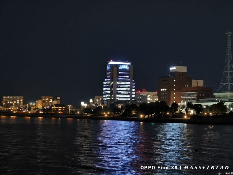 OPPO Find X8 カメラ OPPO Find X8でズーム撮影した夜景写真