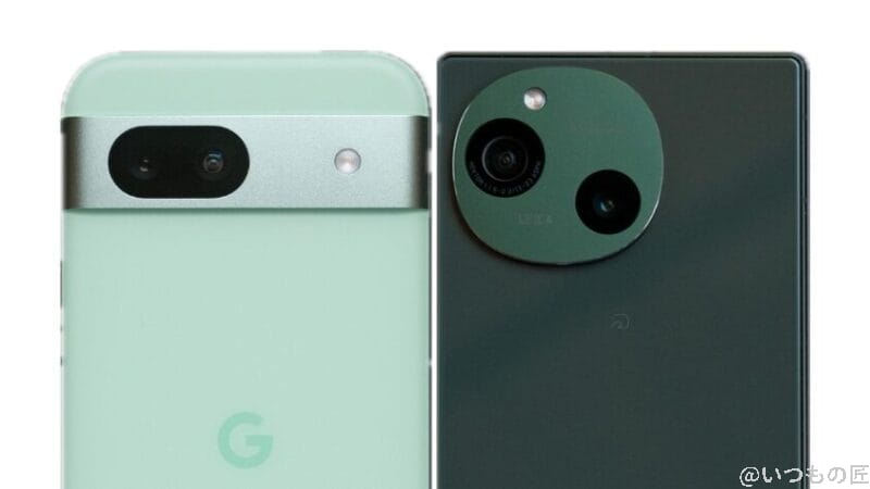 Google Pixel 8aとAQUOS R9の背面カメラデザイン