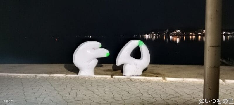 nubia S 5G カメラ nubia S 5G でズーム撮影した暗所写真