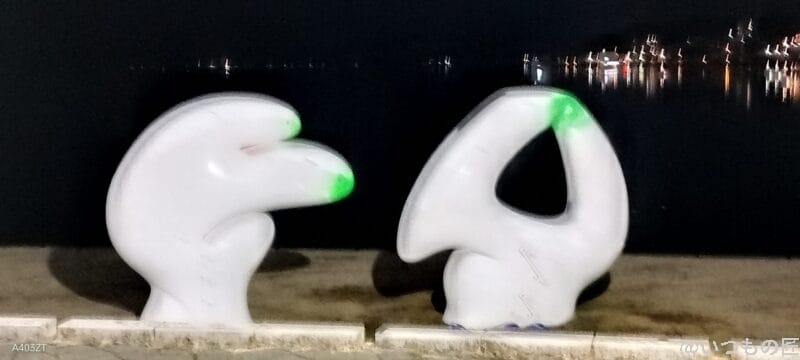 nubia S 5G カメラ nubia S 5G でズーム撮影した暗所写真