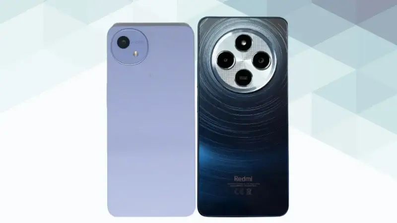 AQUOS wish5とXiaomi Redmi 14Cの比較 背面デザイン