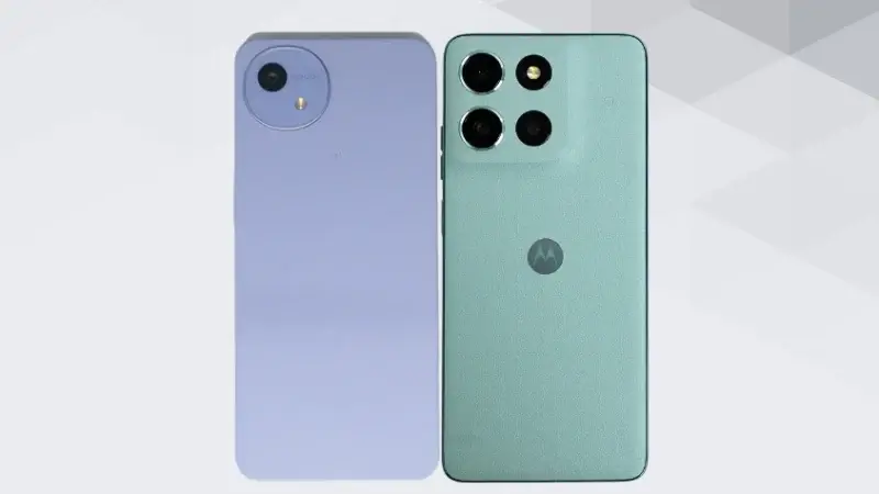 AQUOS wish5とmoto g66 5Gの比較 背面デザイン