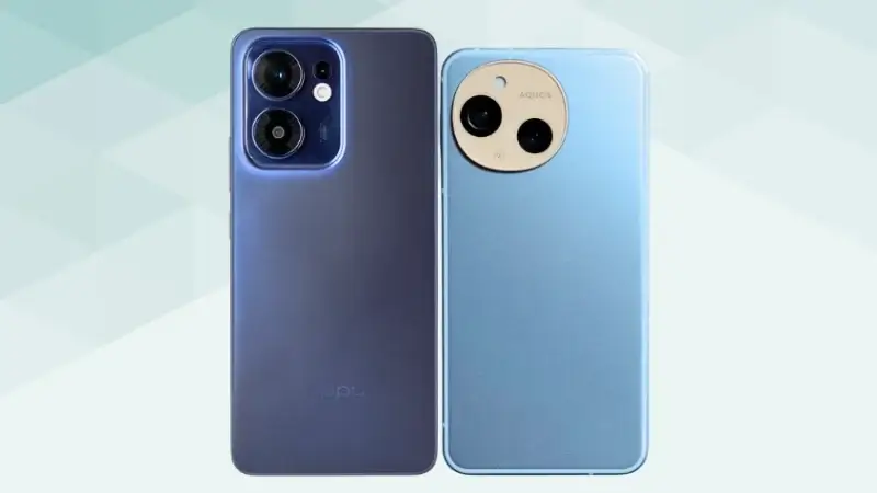 OPPO Reno13 AとAQUOS sense9の比較 背面デザイン