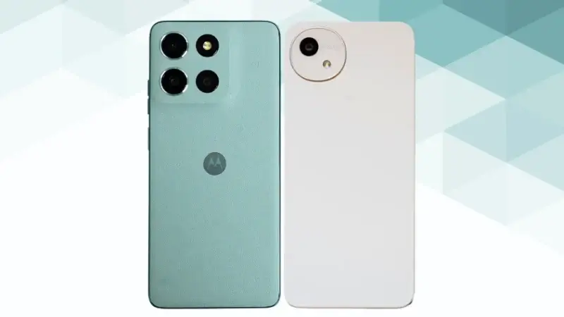 moto g66 5GとAQUOS wish4の比較 背面デザイン