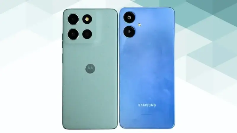 moto g66 5gとgalaxy a25 5gの比較 背面デザイン イメージ画像 | モバイル比較レビュー.jp moto g66 5GとGalaxy A25 5Gの比較 背面デザイン