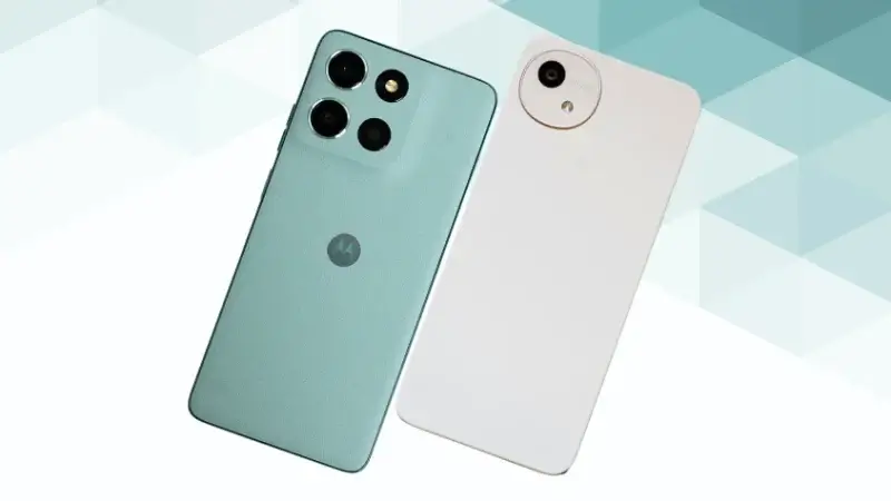 moto g66 5GとAQUOS wish4の比較 背面デザイン