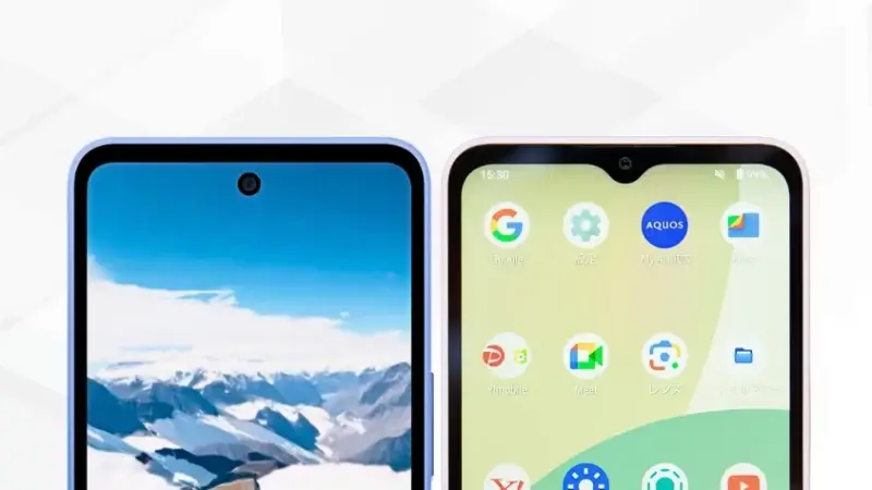 AQUOS wish5とAQUOS wish4の比較 正面デザイン