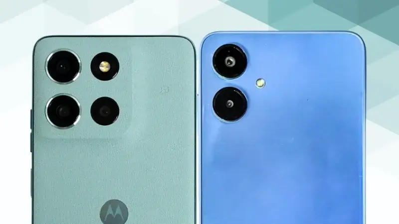 moto g66 5gとgalaxy a25 5gの比較 カメラデザイン イメージ画像 | モバイル比較レビュー.jp moto g66 5GとGalaxy A25 5Gの比較 カメラデザイン