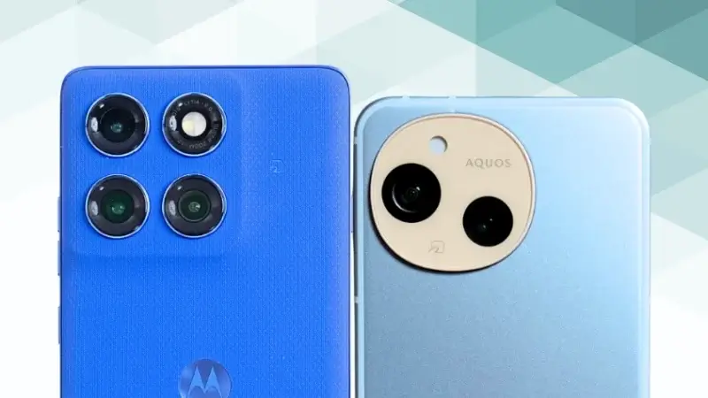 motorola edge 60 proとaquos sense9の比較 カメラデザイン イメージ画像 | モバイル比較レビュー.jp motorola edge 60 proとAQUOS sense9の比較 カメラデザイン