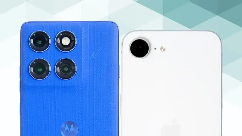 motorola edge 60 proとiPhone16eの比較 カメラデザイン