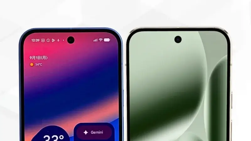 Google Pixel 10とGoogle Pixel 10 Proの比較 正面デザイン