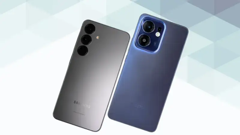 Galaxy S25とOPPO Reno13 Aの比較 背面デザイン