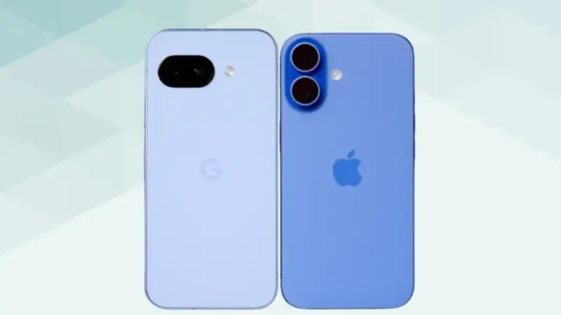 google pixel 9aとiphone16の比較 背面デザイン | モバイル比較レビュー.jp Google Pixel 9aとiPhone16の比較 背面デザイン