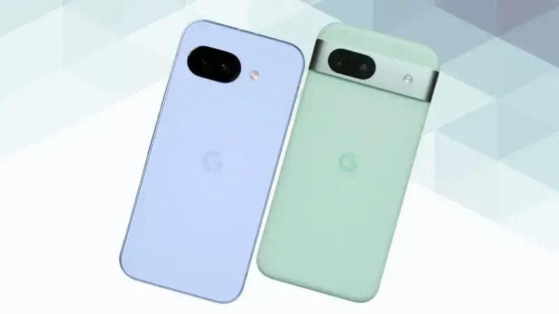google pixel 9aとgoogle pixel 8aの比較 比較 背面デザイン 斜め イメージ画像 | モバイル比較レビュー.jp Google Pixel 9aとGoogle Pixel 8aの比較 比較 背面デザイン 斜め