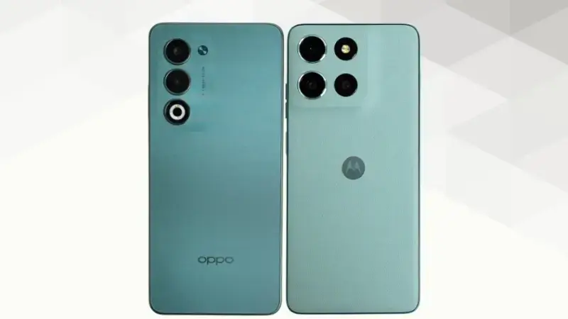 OPPO A5 5Gとmoto g66 5Gの比較 背面デザイン