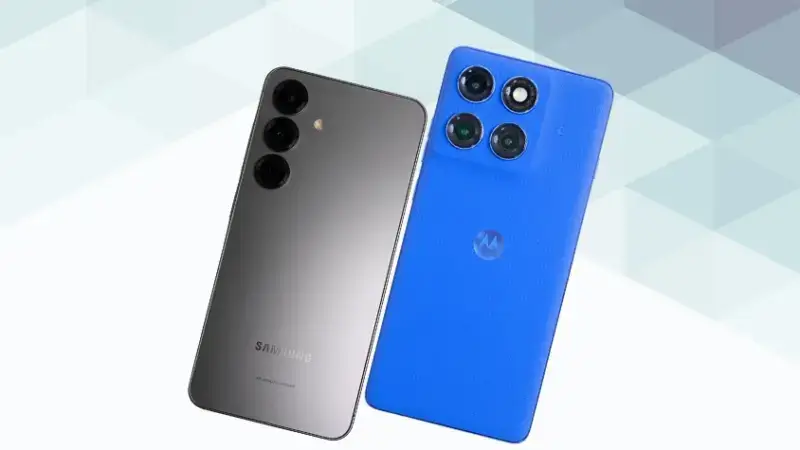 Galaxy S25とmotorola edge 60 proの比較 背面デザイン