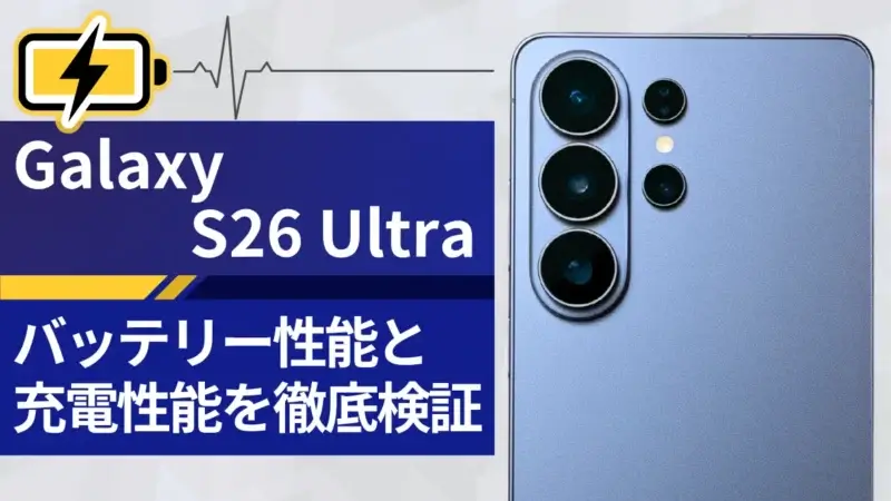 Galaxy S26 Ultraのバッテリーをレビュー！バッテリー持ちと充電スピードは意外な結果に…
