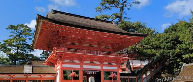 nubia Flip 3 カメラ nubia Flip 2で赤い神社を撮影した一枚