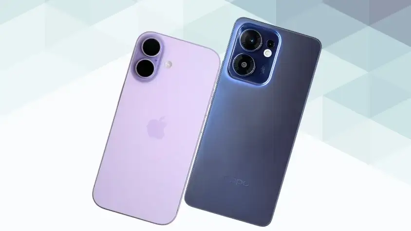 iPhone17とOPPO Reno13 Aの違いを徹底比較!格安人気Renoシリーズとの違いは? 6 iPhone17とOPPO Reno13 Aの比較 背面デザイン
